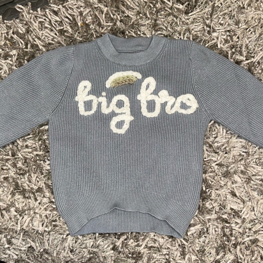 Big Brother Knit Embroidered Sweater